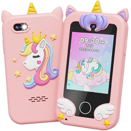 UCIDCI Unicorn Kids Smart Phone Toys for Girls Ages 3-7 with...