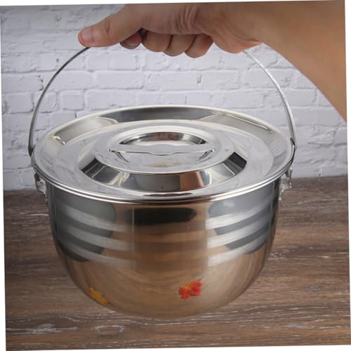 Marmite grosse capacité 21 cm en acier inoxydable Uonlytech pour cuisson induction