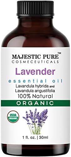 Majestic Pure Lavender USDA Organic Essential Oil| 100% Organic Essential Oil for Aromatherapy, Massage and Topical Uses | 1 fl. Oz