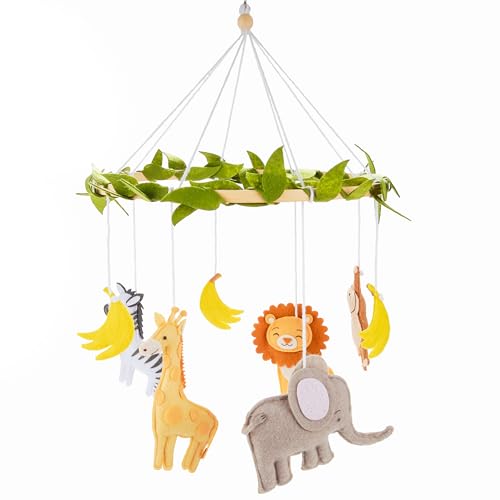 Image of First Landings Baby Mobile for Crib - Animal Nursery Mobiles - Gender Neutral Baby Nursery Decor - Jungle