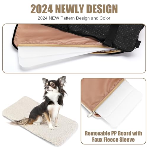 Center Console Dog Car Seat, 2024 Dog Booster Car Seat, Collapsible Puppy Carrier for Small Dogs, Car Dog Seat, Car Seat Dog