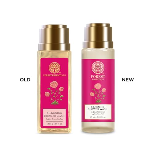 Image of Forest Essentials Shower Wash Indian Rose | Sulphate-Free Ayurvedic Body Wash | Softens, Scents & Hydrates Skin (Pack of 2)