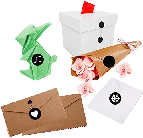 Smarsticker 1 Inch Round Blank Black Shooting Target Pasters Marksmanship 1,000 Permanent Color Coding Circle Dot Labels Adhesive Target Dots #TOP3