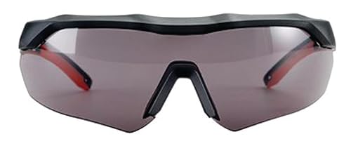 Miniatura 4 de 3M Gafas de seguridad, diseño aerodinámico, marco negro con acento rojo, lente gris, antivaho