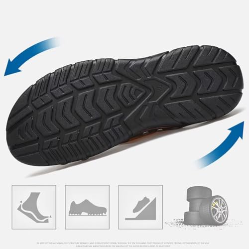 Mens Slide Sandals Open Toe Non-Slip Comfortable Slide Sandals Men Leather House Slippers Summer Lightweight3