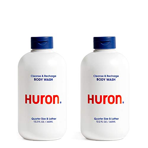 Huron - Men s Invigorating Body Wash. Skin conditioning lather refreshes deodorizes and nourishes. Energizing aromatic citrus scent with Menthol and Eucalyptus (Pack of Two)