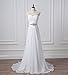 WeddingDazzle Women's Chiffon Beach Wedding Gowns Sweetheart Plus Size Wedding Dress16 White