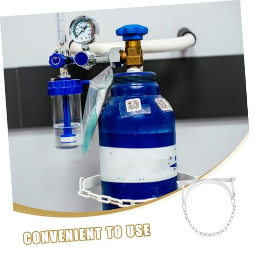 Support mural pour bouteille de gaz en acier durable avec chaîne robuste - 6