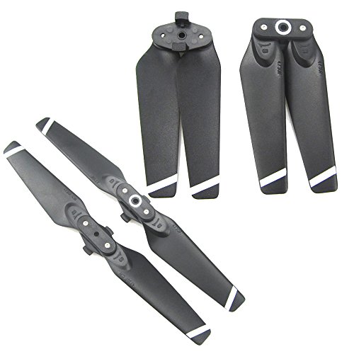 Kismaple SPARK Propellers Libération rapide Pliant Propulseur de rechange Lames Hélice Pour DJI Spark Drone (Noir et blanc)