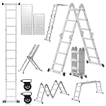 Herrselsam – Herrselsam Mehrzweckleiter 4x3, 7in1 Multifunktionsleiter 36