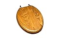 Bath Décor 5Q1E4-17CH Natural Wood Toilet Seat with Decorative Finish Wood and Metal Single Post Hinge, Elongated, Light Oak with Chrome