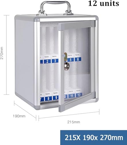 Wall-Mounted Cell Phone Locker Cabinet - Secure 60-Slot Aluminum Alloy Storage for Classroom & Office, Clear Pocket Chart, Dimensions: 393 * 210 * 633mm