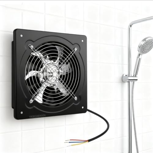 Upgraded 250×250mm Wall-Mounted Explosion-Proof Exhaust Fan, Low Noise Waterproof Metal Attic Ventilator for Quick Stale Air & Moisture Removal, Ideal for Factories & Commercial Use