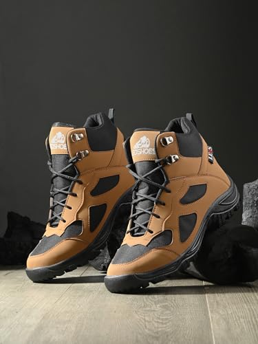 Image of Leo Men's Waterproof Non-Slip Lightweight Outdoor High Top Ankle Boots For Men