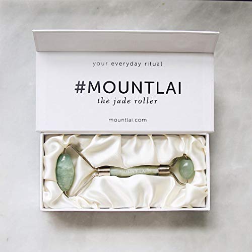 The Jade Roller by Mount Lai: Anti-Aging & Anti-Puffiness Facial Rolling Massager With Natural Jade Stone –Cooling,Slimming & Firming Chinese Skincare Tool For The Face, Eyes, Neck