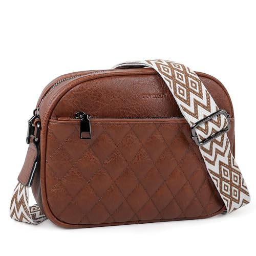 Small Crossbody Bags For Women, Leather Small Purse Women'S Shoulde Crossbody Handbags With Wide Adjustable Strap