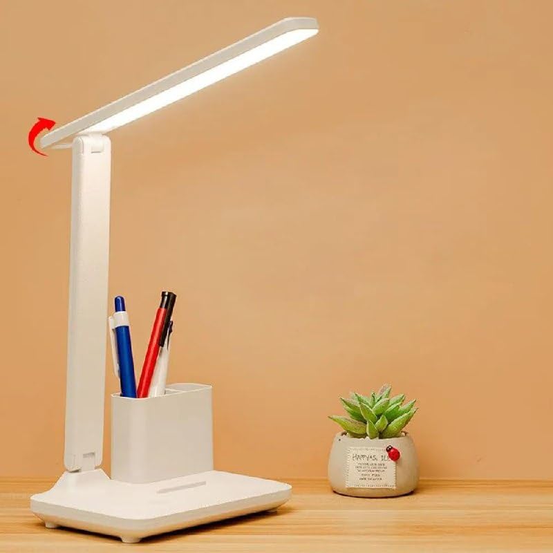 SHOPECOM Table lamp for Study Led Light Study Lamp for Students Rechargeable Led Cordless Desk Lamp Foldable Adjustable Reading Lamp with Pen Holder Study Table Lamps for Study Room-image-21