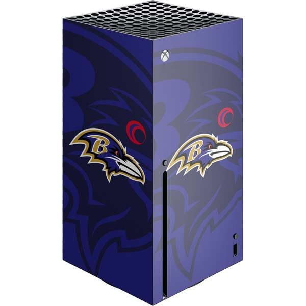 Skinit Decal Gaming Skin Compatible with Xbox Series X Console - Officially Licensed NFL Baltimore Ravens Double Vision Design