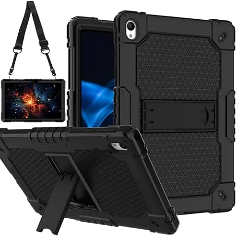 SOATUTO for Onn 10.1 Tablet Case (Gen 4) 2024 (Model: 100135925) Tablet Case Built in Kickstand Hand Free Heavy Duty Protective Case for Onn 10.1 Tablet Case (Gen 4) 2024 Tablet (Black/Black) Cover