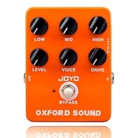 Classic pedal--JOYO JF-22 Oxford Sound reproduces the sound of Orange amp, bringing out the classic British rock of the 70's. It offers more versatility, which performs great for clean, distortion and more. User-friendly pedal--very easy to operate, ...