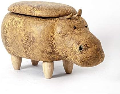 オットマン アニマルスツール 収納スツール 動物椅子 おもちゃ収納 おもちゃ箱 座れる動物シリーズ カバ 可愛い おしゃれ ベンチ エントランスチェア 用 玄関 動物のスタイリング B New