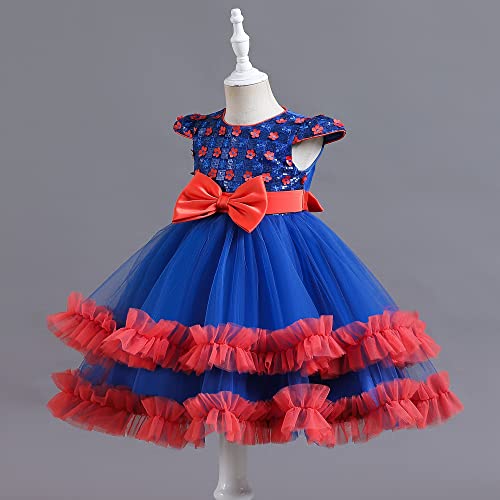 Robe de princesse bleu marine pour fille de 2 à 3 ans avec paillettes - 2