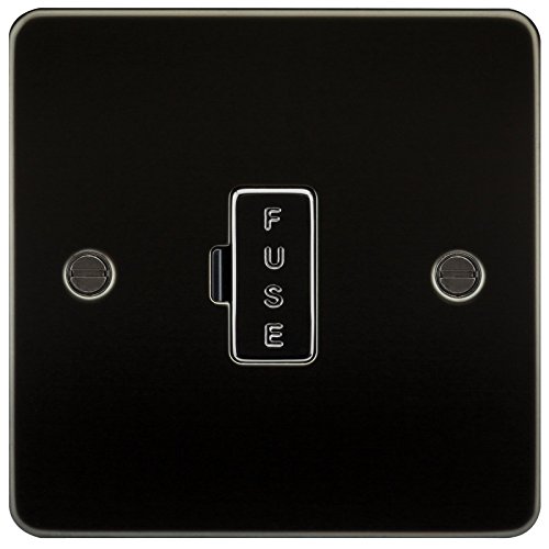 Knightsbridge FP6000GM 13 A Flat Plate Fused Spur Unit, Gun Metal, Gunmetal
