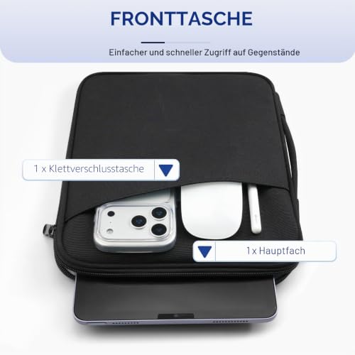 TiMOVO 9-11" Tablet-Hülle für iPad A16 & Galaxy Tab, Schwarz – Ansicht 6
