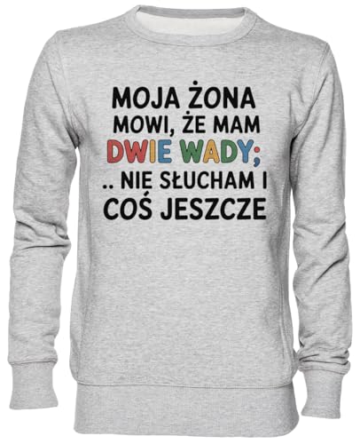 Sweat-shirt gris homme femme jersey imprimé message drôle pull jumper unisexe