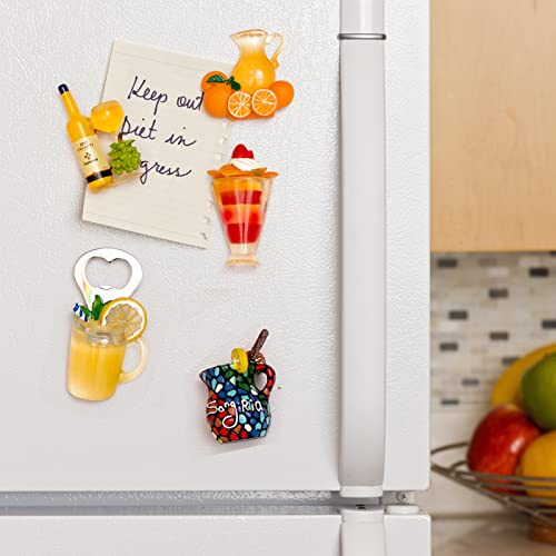Imanes decorativos para refrigerador pack de 6 frutas 3D miniatura 6