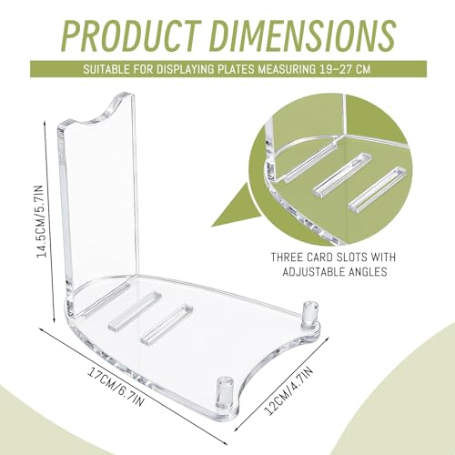 Support acrylique pour assiettes de 17 à 29 cm évitant les chutes d'objets - 4