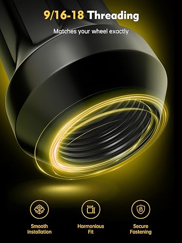 Image of MIKKUPPA 9 /16-18 Spike Lug Nuts, Black 32PCS Spiked 9 /16 Solid Acorn Nut | 4.4 inch Tall,With 1 Socket Key, Replacement for 1994-2010 Ram 2500 /3500, 1984-1997 F250 /F350, 1974-1988 J20