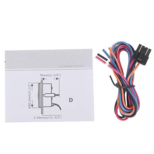 KIMISS Tacômetro de barco, tacômetro de barco pontiagudo de 85 mm 12 V/24 V LCD Digital Tacho medido