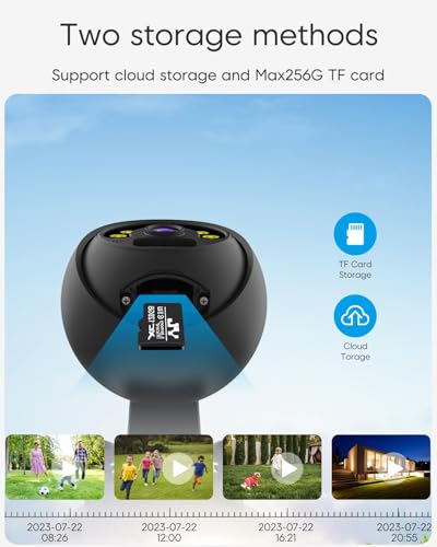 Image of VSTARCAM 4MP Outdoor Security Camera, 2.5K, 360 View, Color Night Vision, PIR Motion Detection, Spotlight Siren Alarm, 20260618