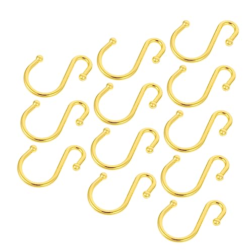 ABOOFAN 12Pcs Rustproof Zinc Alloy Shower Curtain Hooks Curtain Rings for Bathroom Compact Design with Smooth Sliding Heavy Duty Hooks Decoration