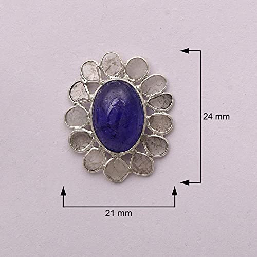3.00 CTW Diamante Naturale Polki Tanzanite Flower