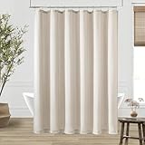 Natural Linen Blend: Our shower curtains are crafted from a mix of 20% natural linen and 80% polyester custom fabric, which offers a blend of durability and natural aesthetics. The flax linen textured surface brings a cozy feeling and a touch of soph...