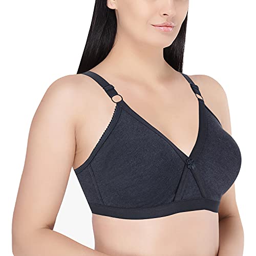 Image of Women's Poly Cotton Non-Padded Wire Free Full Coverage Bra