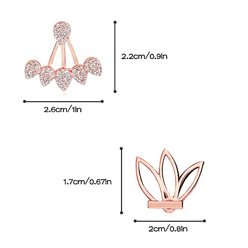 Suyi Fashion Hollow Lotus Flower Earrings Crystal Simple Chic Stud Earrings Set Brg #TOP3