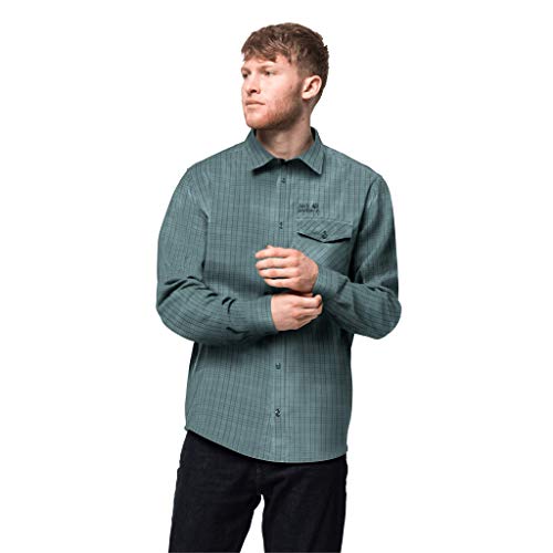 Preisvergleich Produktbild Jack Wolfskin Herren Island Peak Hemd, North Atlantic Checks, S