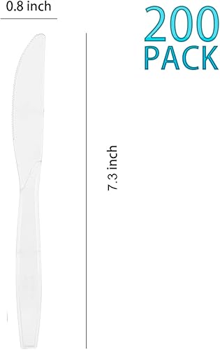 Miniatura 8 de 300 unidades Tenedores de plástico desechables transparentes, tenedores desechables de peso pesado para fiestas, picnics, eventos grandes, uso diario