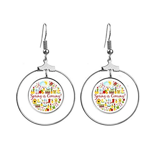 Boucles d'oreilles œuf de Pâques légères métal argent anti-allergie