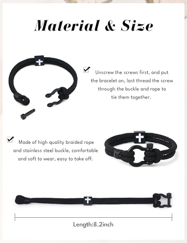 Pulsera Cristian con Cruz para Hombre Giovanchi miniatura 5