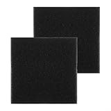 Almohadillas de repuesto para filtro de estanque, color negro, 12 x 12 x 1 pulgadas, esponja de espuma de alto rendimiento, 2 almohadillas de filtro de repuesto para tus necesidades de filtración