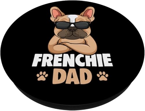 Miniatura 2 de Frenchie Dad French Bulldog Dog PopSockets intercambiables PopGrip