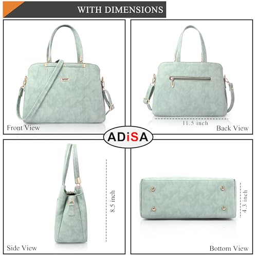 Image of ADISA two tone handbag 3 compartments shoulder bag for women and girls with sling belt (AD4084)
