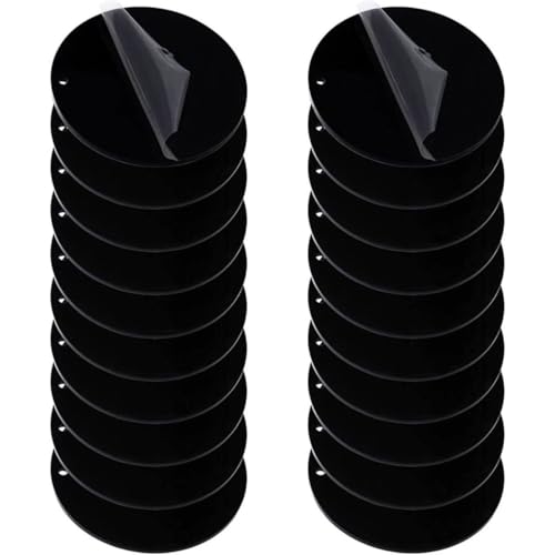 Llaveros para Manualidades DIY OSOLADY Redondos de Acrílico Negro para Organizar Llaves del Hogar