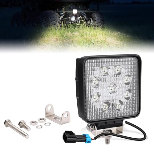 KEMIMOTO Backup Light Compatible with Ranger XP 1000, 27W Reverse Light Rear LED Kit Easy to Install Compatible with 2018-2024 Polaris Ranger 1000 XP/Crew, 4.2×4.2 Inches