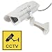 Aexit CCTV Electronic security Dummy Realistic Looking Security Camera Red LED Light Warning Solar Energy Powered