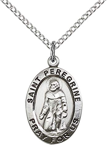 Jewels Obsession St. Peregrine Pendant | Sterling Silver St. Peregrine Pendant - 18" Chain - Made In Usa #TOP5